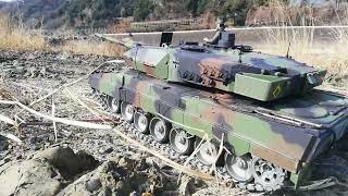 ラジコン戦車1/16 Heng Long LEOPARD 2A6 栗栖ロックにて。#ヘンロン#LEOPARD #戦車#ラジコン戦車#リアル#タンク