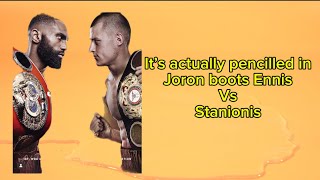 It’s actually pencilled in Joron boots Ennis vs stanionis your thoughts ?? ￼