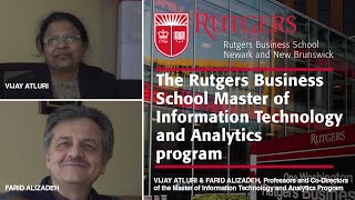 Rutgers Business School's Master of Information Technology and Analytics