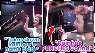 Connor got PUNCHED by Rainhoe IRL for Taking Down Her Name Plate