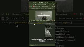 Get User Location in 1 Line | JavaScript Geolocation API Trick #dsa #codingshorts #javascript