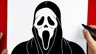 Cómo Dibujar Scream | Cara de fantasma