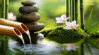 Relaxing Piano Music \u0026 Water Sounds, Deep Sleeping Music - Meditation Music,Water Fountain, Bamboo.