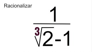 HOW TO RATIONALIZE A FRACTION. CUBE ROOT. Basic Mathematics