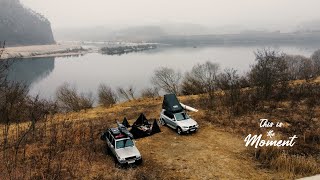 남한강 노지 차박캠핑 23년 시즌 스타트 카약타고 강천섬 한바퀴