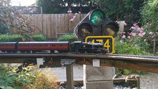 0 gauge in the garden; GWR 5199's first run over the new bridge.