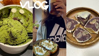 VLOG) 소소한 빵투어 🥮 | 서촌 혼카페☕️피스타치오토스트 | 더현대 쇼핑•디저트 | 오랜만에 문화생활🎥리볼버 무대인사 | 마지막 발레 | 고단백 빵택배•과자 | 삼계탕에 맥주