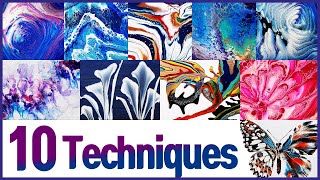 Top 10 Acrylic Pouring Techniques / A compilation of my Pouring Videos