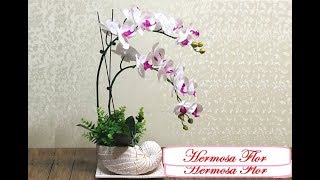 Como hacer orquídeas de papel / Flores de papel crepe - Manualidades para todos
