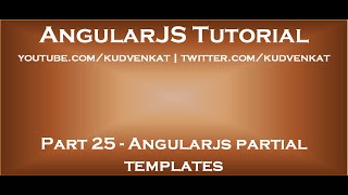 Angularjs partial templates