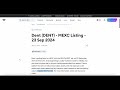 DentX Token is now listed on MEXC exchange