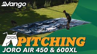 Vango Joro Air 450 \u0026 600XL Tent Pitching \u0026 Packing Video