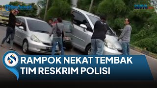 POLISI RINGKUS PERAMPOK YANG NEKAT TABRAK DAN TEMBAK TIM RESKRIM POLDA JABAR DI BANDUNG