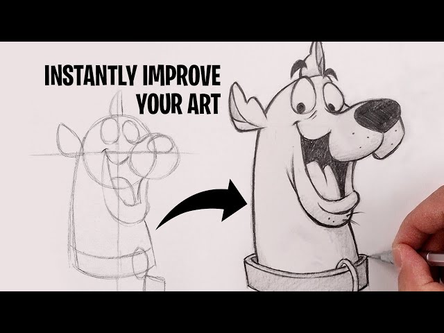 How To Draw Scooby Doo Easy Sketch Tutorial Videos For Kids