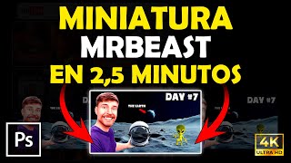 Diseñando una MINIATURA de MRBEAST en Photoshop en menos de 3 MINUTOS!