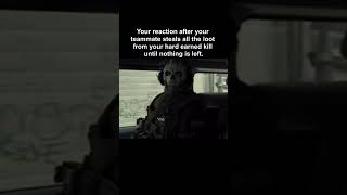 Modern Warfare 2 Meme Ghost staring in the car at teammate
