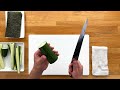 how to cut cucumber for sushi with the sushi man