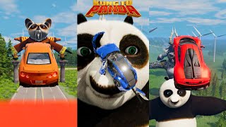 Cars Vs Kung Fu Panda Characters #14 😱 BeamNG.Drive | The Real Granny