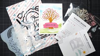 Diamond Press In Every Season Stamps, Dies \u0026 Stencil Kit Review Tutorial!