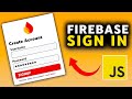 Firebase Tutorial -  Sign In 🐳 | Firebase Web Authentication (Updated)