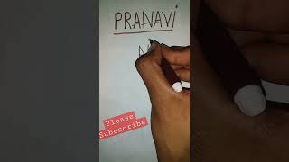 Pranavi name logo design #logodesign#logo#name#pranavi#viral#trending