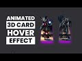 Animated 3D Card Hover Effect Using HTML & CSS | Web Development #cssanimation