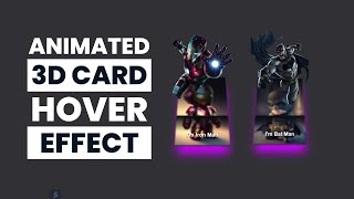 Animated 3D Card Hover Effect Using HTML & CSS | Web Development #cssanimation