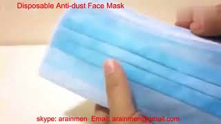 Disposable Bacterial Filter Anti-dust Surgical Face Mask 3 Layers Nonwoven Medical mask