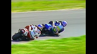 1999鈴鹿200km[03] 玉田とのドッグファイトでタイヤの限界が来ていた伊藤が２コーナーで転倒