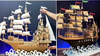 DIY Pirate Ship Using Cardboard/Fairy/Fairy House Tutorial