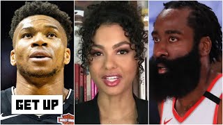 Malika Andrews on the NBA's biggest stories: Giannis signs the supermax & Harden wants out | Get Up