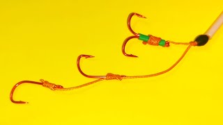 Clever knot on hook to catch mullet.