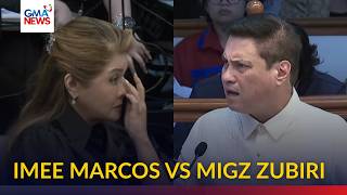 Emotional Sen. Migz Zubiri moves to strike off the record Sen. Imee's privilege speech | GMA News
