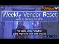 The Division Weekly Reset (January 5th, 2018) - All Dark Zone Vendors