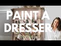 Paint a dresser the easy way! (And add a transfer!)