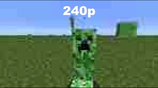 Creeper in 144p, 240p, 360p, 480p, 720p, 1080p, 1440p.