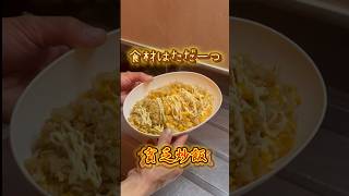 食材は１つ！貧乏炒飯！#shorts #簡単レシピ #炒飯レシピ #チャーハン #貧乏飯