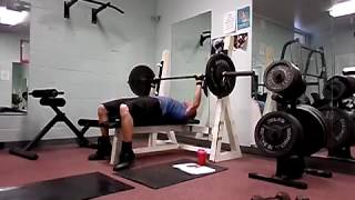 155 pound bench press for 5 reps