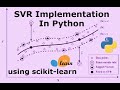SVR Implementation in Python using scikit-learn