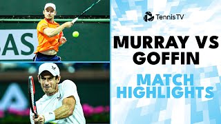Andy Murray vs David Goffin Highlights | Indian Wells 2024