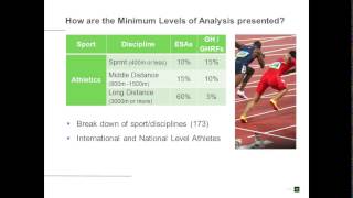 WADA Webinar - Technical Document for Sport Specific Analysis (TDSSA) for IFs and MEOs