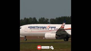 Awesome Windy Flight Takeoff|Smartwings.com|#windy_weather #flighttakeoff #smart #airport #shorts