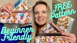 Let’s sew an easy, beginner pouch! The Take Note pouch by Crafted by Leanne.