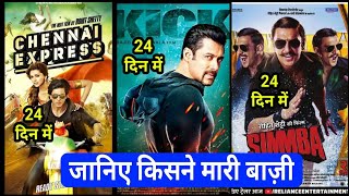 Simmba vs Kick vs Chennai Express,Simmba Worldwide Box office collection,Ranveer Singh,Salman Khan,