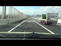 4k　首都高c2外回り・葛西jct→湾岸線西行きのランプ