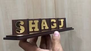 CUSTOMIZED WOODEN NAME FLIP