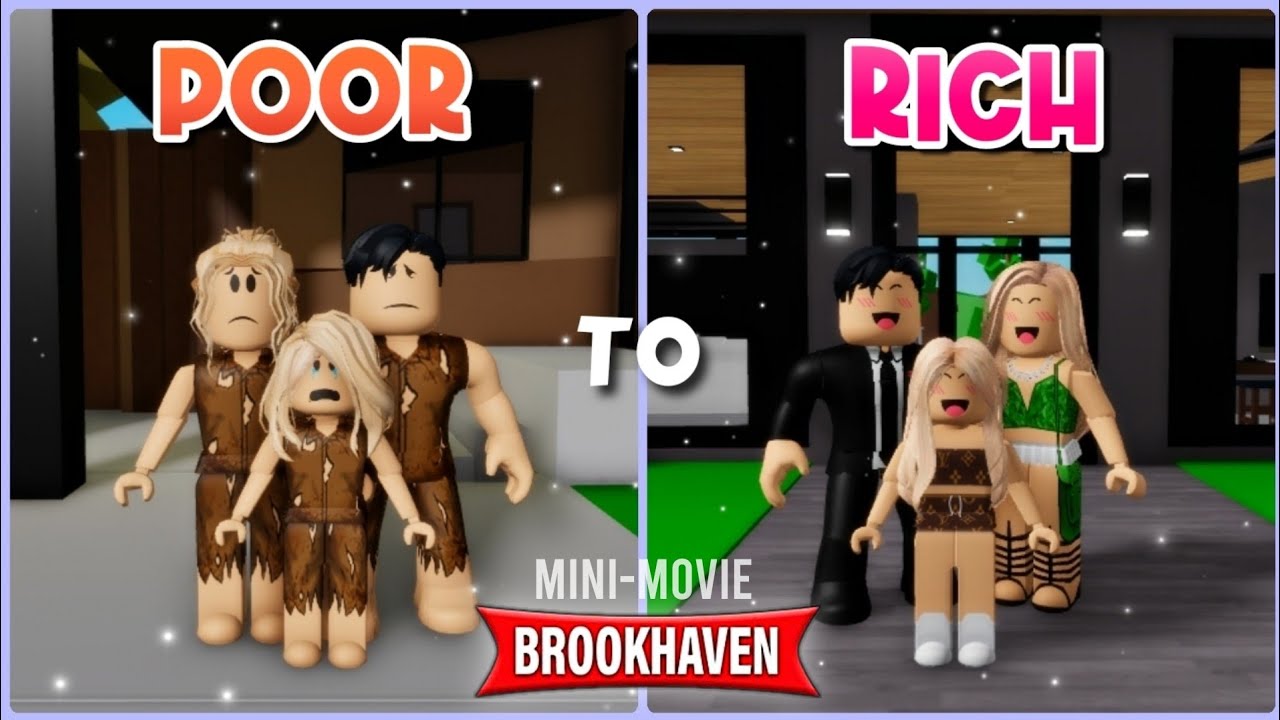 Poor To Rich Brookhaven Rp Mini Movie Roblox Brookhaven Youtube