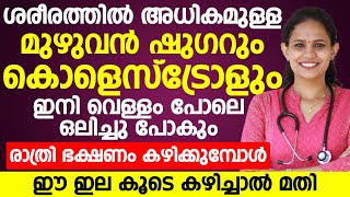 ദിവസം ഒരില മതി ഷുഗറായാലും കൊളെസ്ട്രോൾ ആയാലും ശരീരത്തിൽ നിന്ന് പുറത്താക്കാൻ | cholestrol malayalam