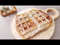 eng 와플기계로 초간단 치즈토스트 만들기 5분 레시피 waffle iron grilled cheese sandwich 와플기계로 겉바속촉 노릇노릇 그릴치즈샌드위치 완성