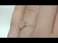 0.66ct pear cut diamond halo engagement ring hd038